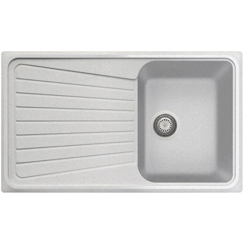 Plados - Lavello composito cucina SP0861 una vasca - UG90 Bianco Opale