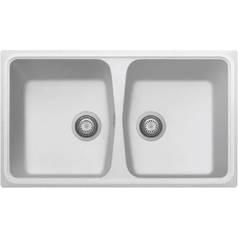 Lavello composito cucina Plados SP0862 due vasche - UG90 Bianco Opale