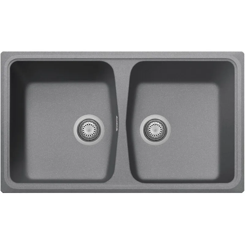 Plados - Lavello composito cucina SP0862 due vasche - UM42 Titanio