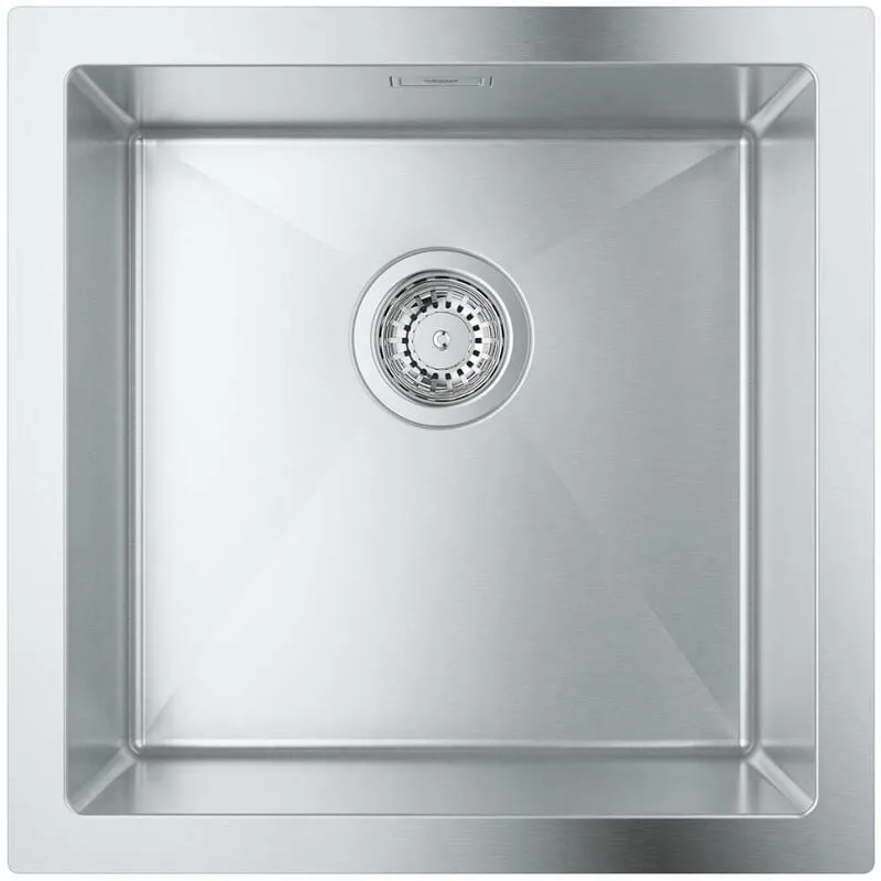 Lavelli - Lavello K700 con sistema di scarico, 46x46 cm, acciaio inox spazzolato 31578SD1 - 