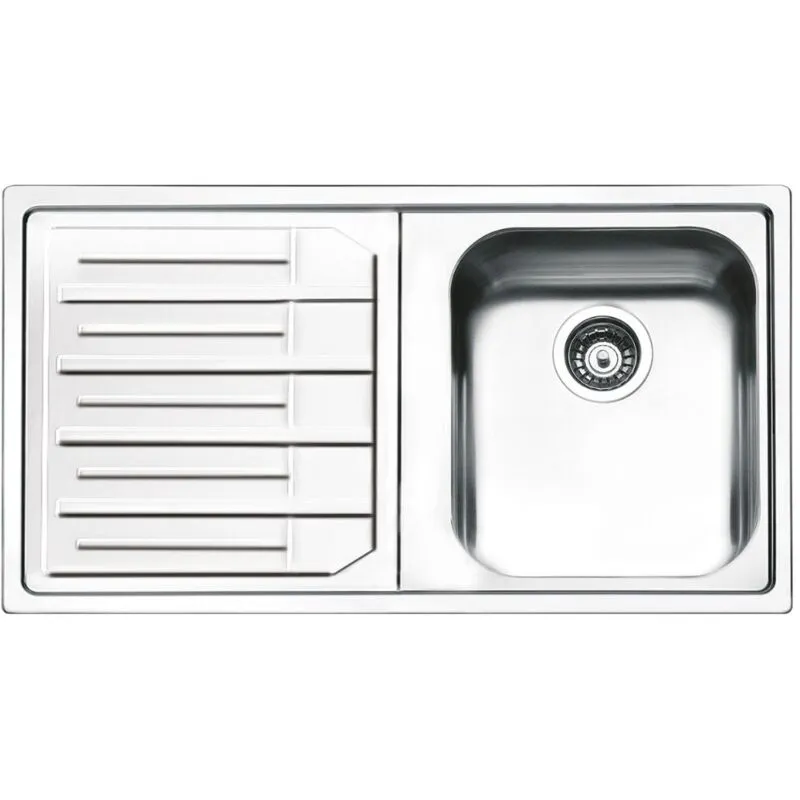 Lavello inox 86x50 cm gocciolatoio sinistro