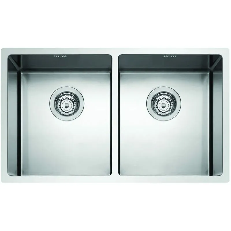 Lavello Plados acciaio inox 2 vasche 745x440 sottotop