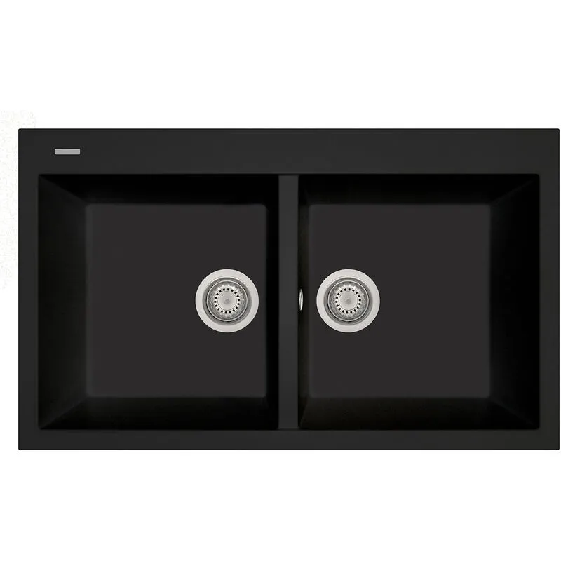 Plados - Lavello composito cucina AM8620 due vasche - UG70 Nero Matt