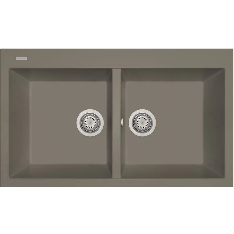 Plados - Lavello composito cucina AM8620 due vasche - UG72 Tartufo