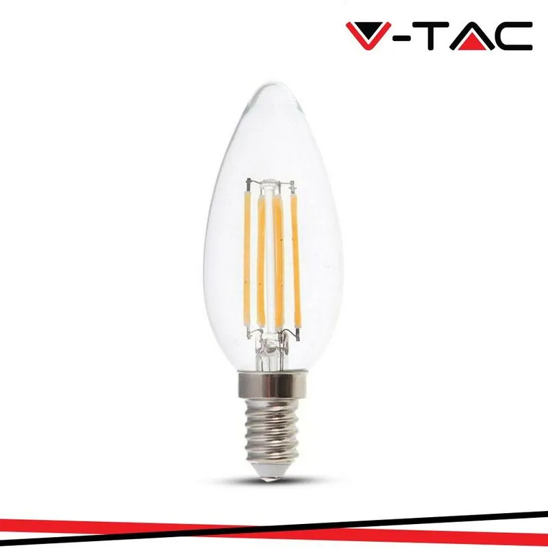 Esolution - led lampadina 6W filamento E14 clear cover candela 6400K