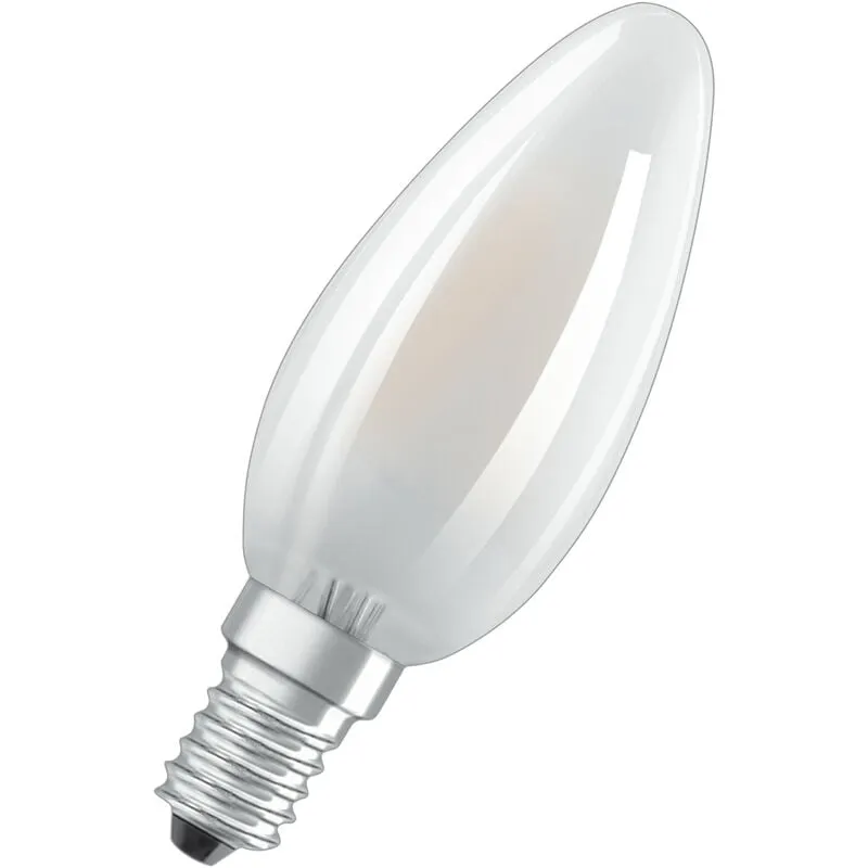 Lampada led - E14 - bianco caldo - 2700 k - 4 w - Sostituisce lampade ad incandescenza 40W - opaca - led base classic b - Confezione da 5 - 