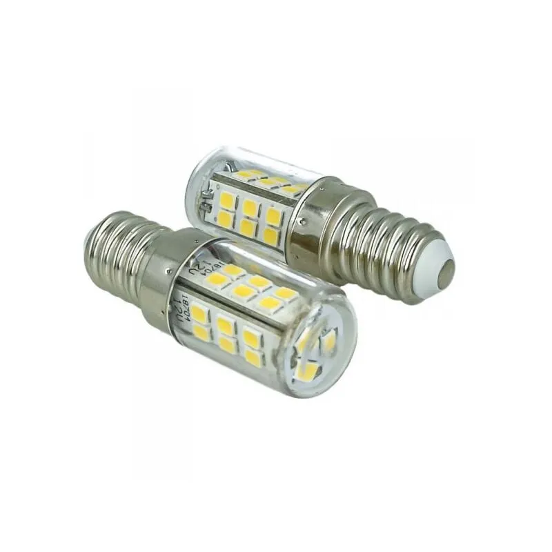 2 Pezzi Lampade Led E14 dc 12V 24V 4W Bianco Caldo 3000K 27 Smd 2835