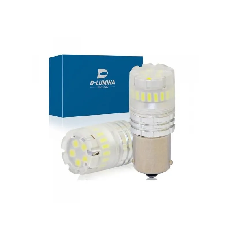 Lampada Led 1156 BA15S P21W Canbus Bianco 12V No Polarita IP67 Illuminazione 360 Gradi