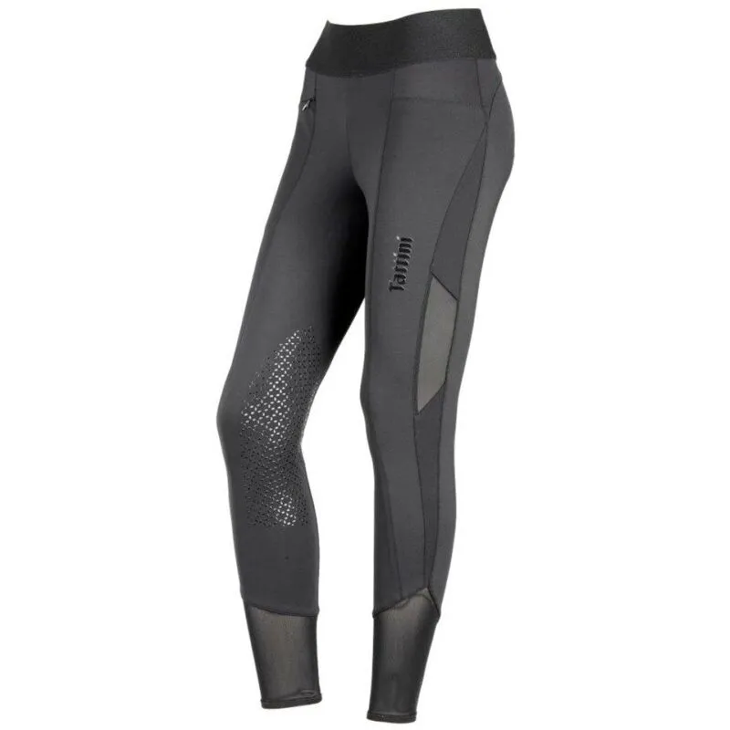 Leggins da equitazione donna Calendula con inserti rete e taglio anatomico: 38 it, Rosso ciliegia