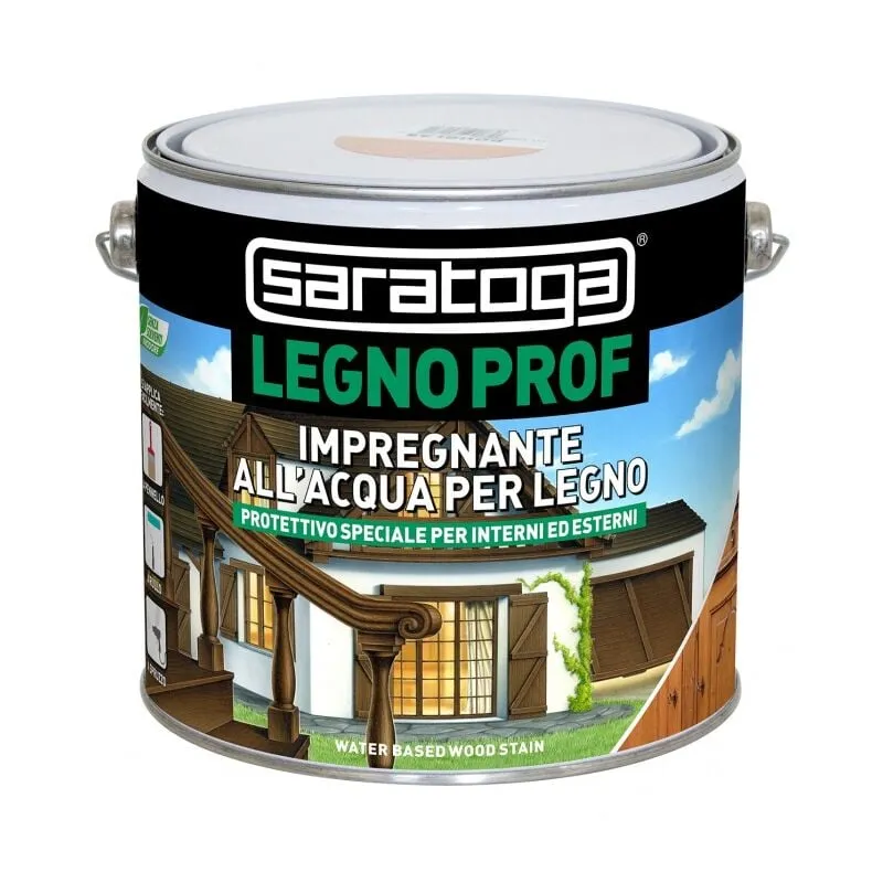 Saratoga - impregnante all'acqua per legno colore legno prof advance 750ml, 'rovere'