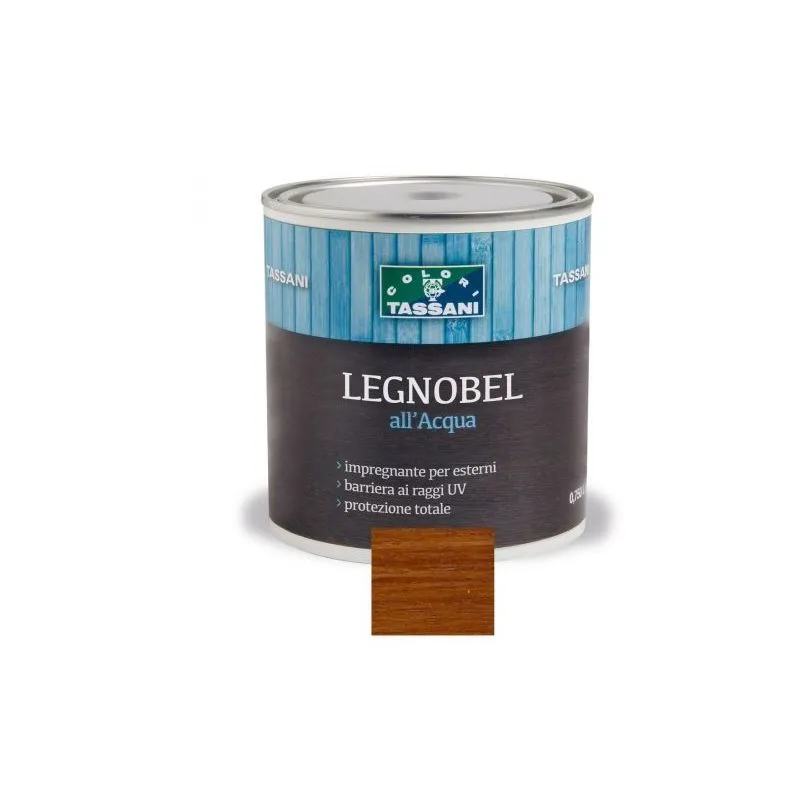 Legnobel all'acqua 2,50 lt Tassani impregnante vernice per legno Noce Chiaro