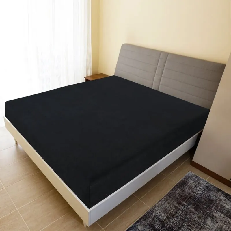 Lenzuola con Angoli Jersey 2pz Nero 100x200 cm Cotone - Vidaxl