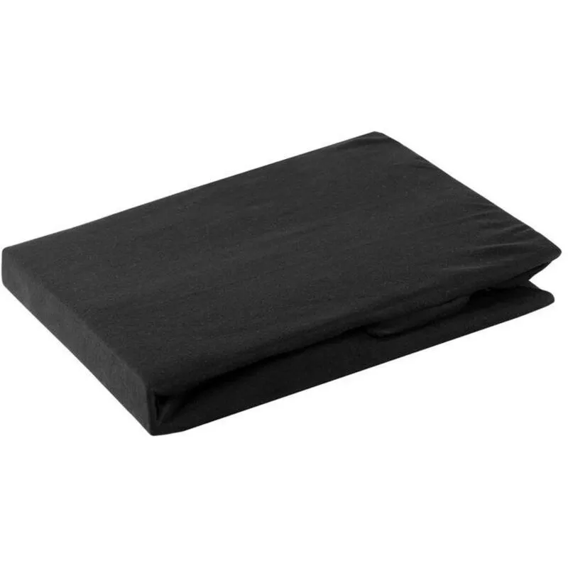 Lenzuolo Jersey A Coste D91 220x200 Cm, Altezza 30 Cm Nero