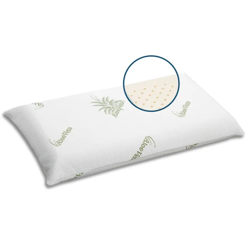 Cuscino Memory Foam Cervicale Traspirante Migliore Qualità del Sonno, Guanciale Memory Foam Saponetta con Fodera in Aloe Vera Sfoderabile e Lavabile,