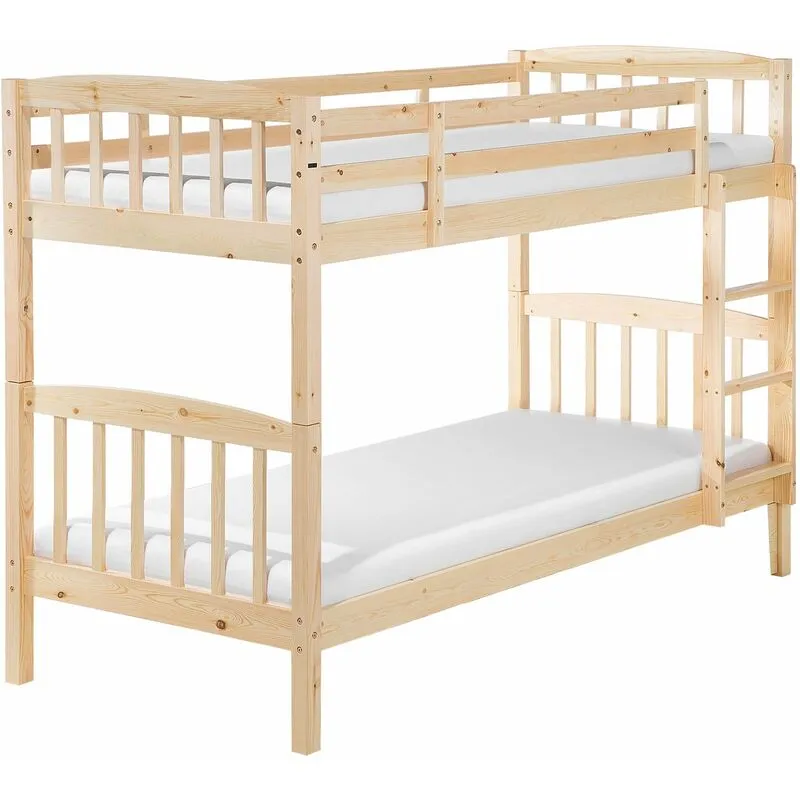 Letto a castello 90x 200 cm eu Singolo Bambini Camera da letto Alta Dormire Legno Pino Chiaro Revin