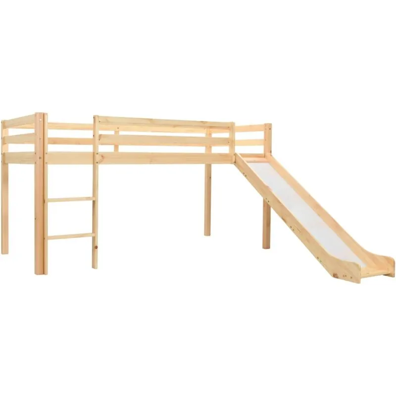 Letto a Castello per Bambini Scivolo e Scala in Pino 97x208cm - Vidaxl