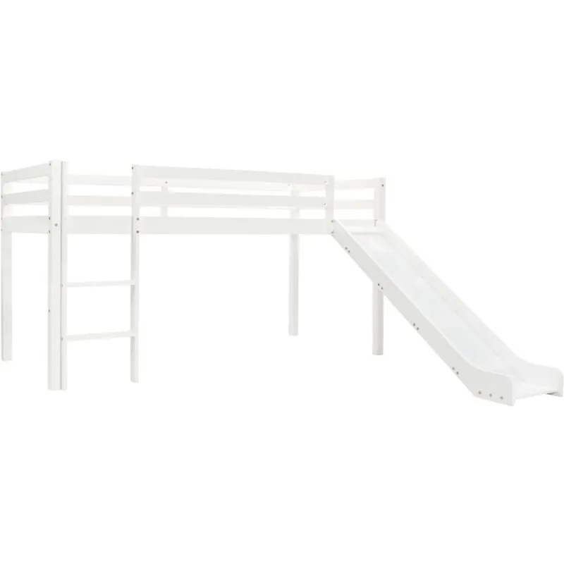 Letto a Castello per Bambini Scivolo e Scala in Pino 97x208cm - Vidaxl