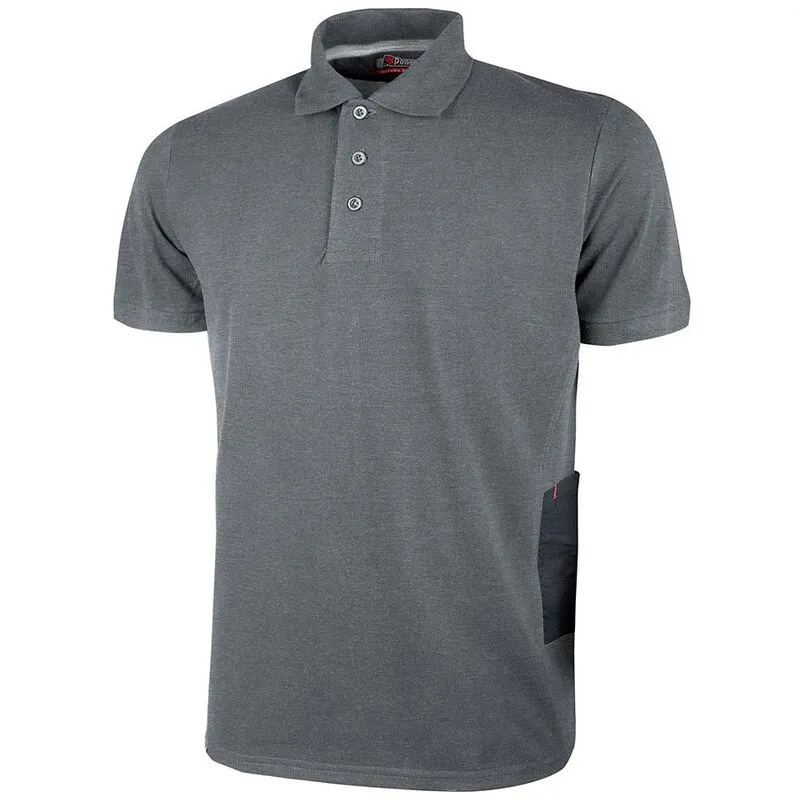 Upower gap polo t-shirt maglietta maglia da lavoro leggera cotone e poliestere grey meteorite taglia s