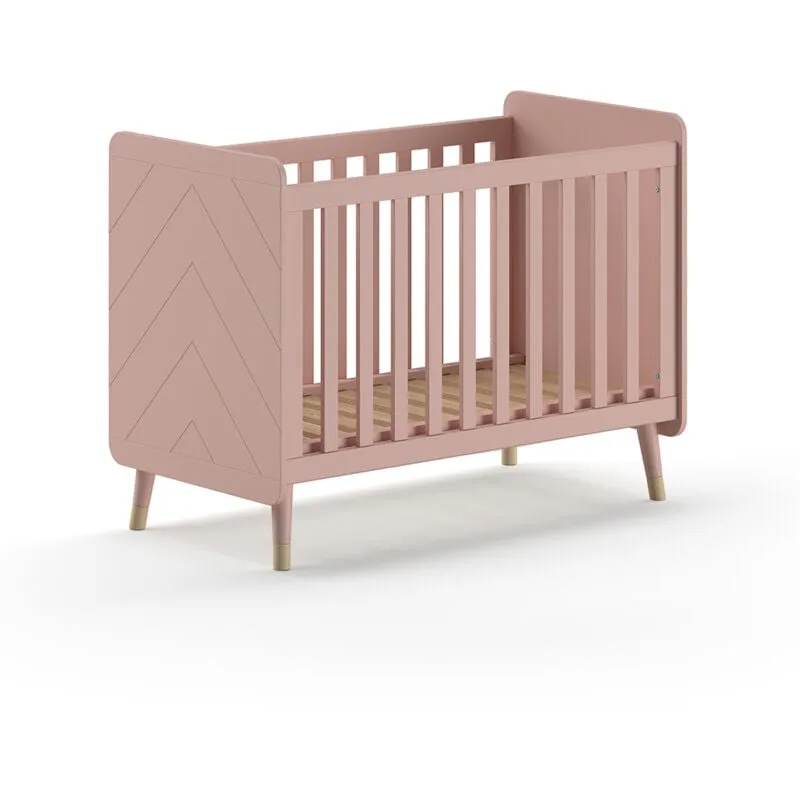 Vipack - Letto per bambini 60x120 con rete a doghe Billy Pink