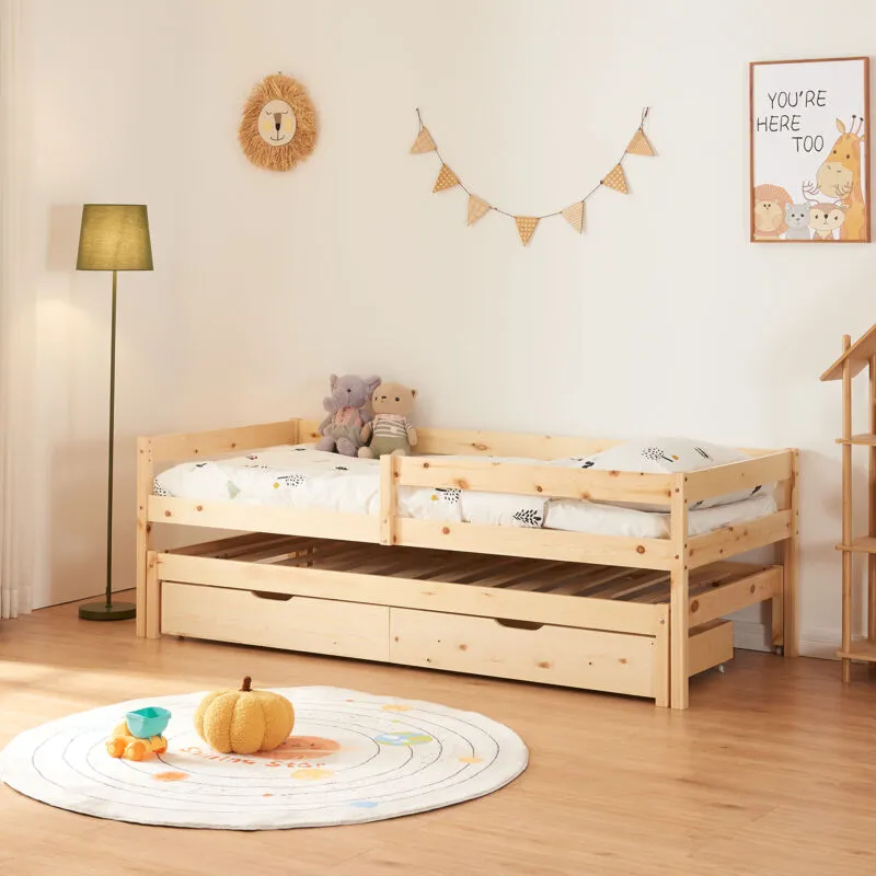 Letto per Cameretta Sonkajärvi a 2 Posti Letto - Legno Naturale [en.casa]