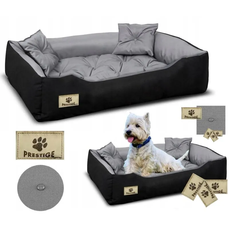 Letto per cani box PRESTIGE 55x45 cm, impermeabile, grigio