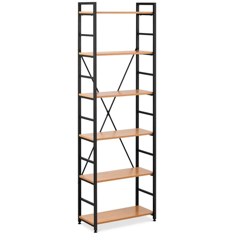 Fromm&starck - Stand scaffale libreria 60 x 28 x 182,5 cm metallo 6 livelli 150 kg