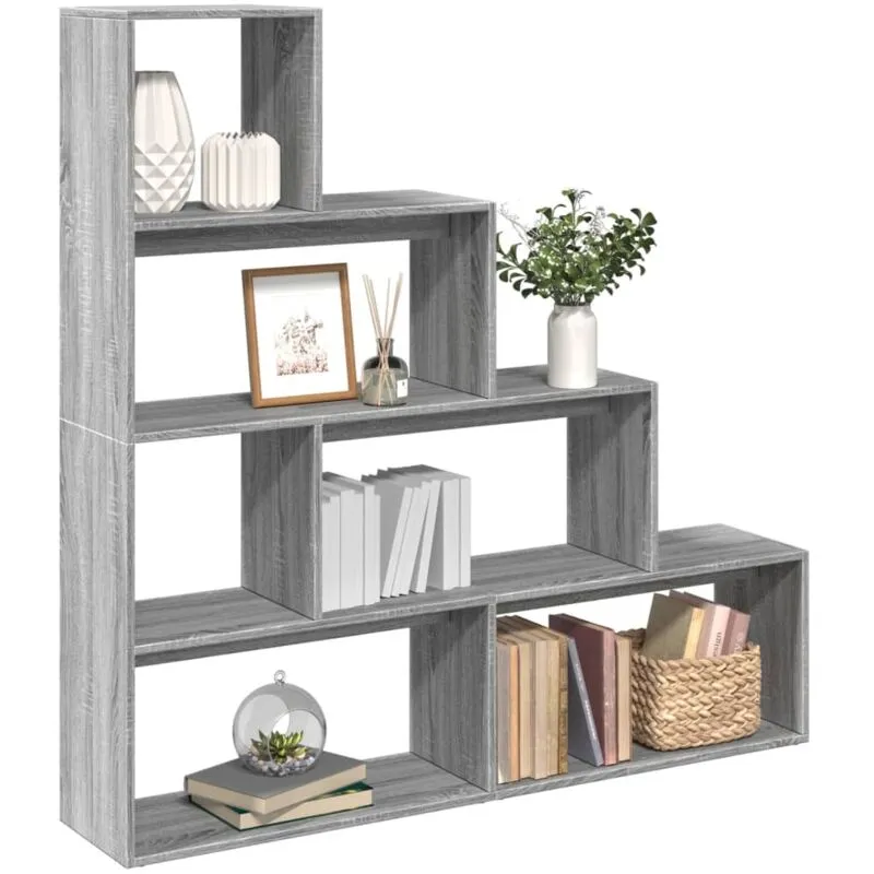 Vidaxl - Libreria 4 Ripiani Grigio Sonoma 143,5x29x143,5 cm Truciolato