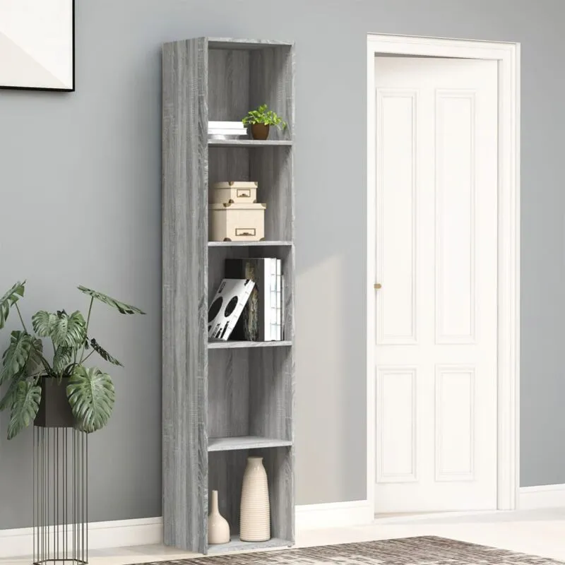 Libreria, Scaffale Grigio Sonoma 40x30x189 cm in Legno Multistrato Vidaxl