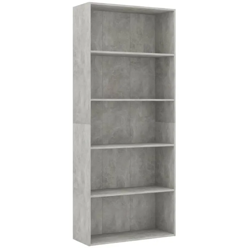 Vidaxl - Libreria 5 Ripiani Grigio Cemento 80x30x189cm Legno Multistrato Grigio