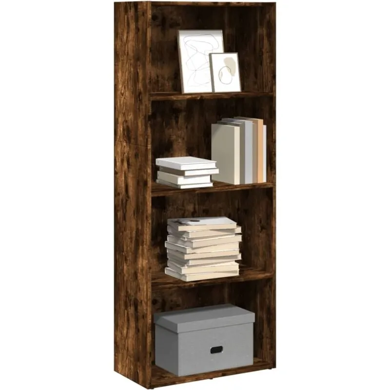 vidaXL Libreria Rovere Fumo 60x30x152 cm in Legno Multistrato