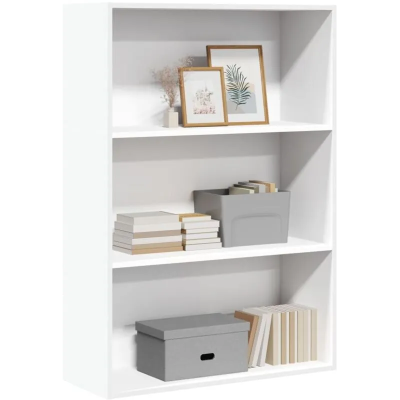 Libreria Bianca 80x30x114 cm in Legno Multistrato - Vidaxl