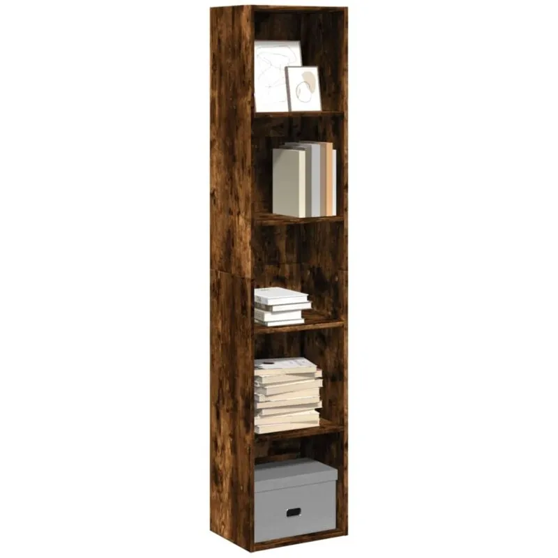 Libreria Rovere Fumo 40x30x189 cm in Legno Multistrato - Vidaxl