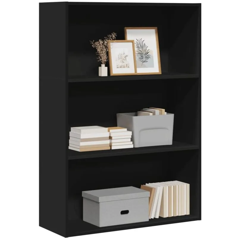 Libreria Nera 80x30x114 cm in Legno Multistrato - Vidaxl