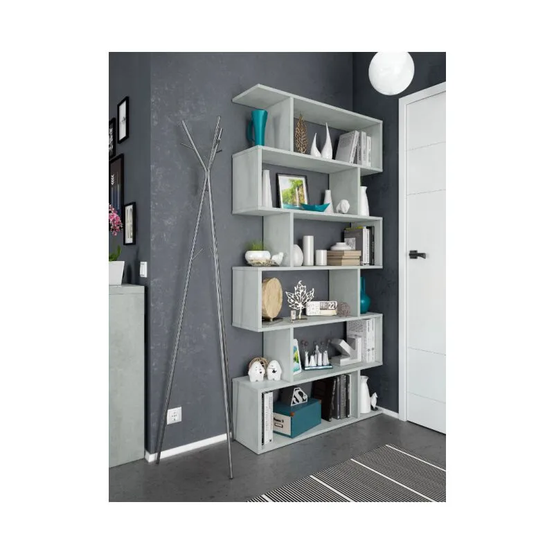 Altro - Libreria con sei ripiani 192 cm colore cemento - Argentera