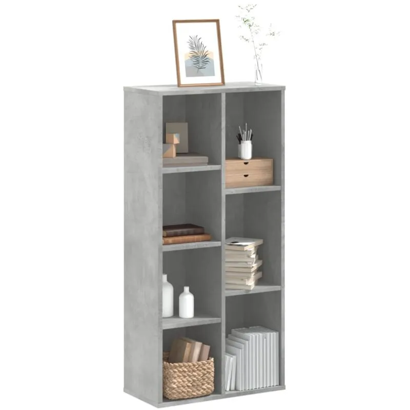 Libreria Grigio Cemento 50x25x105 cm in Legno Multistrato - Vidaxl