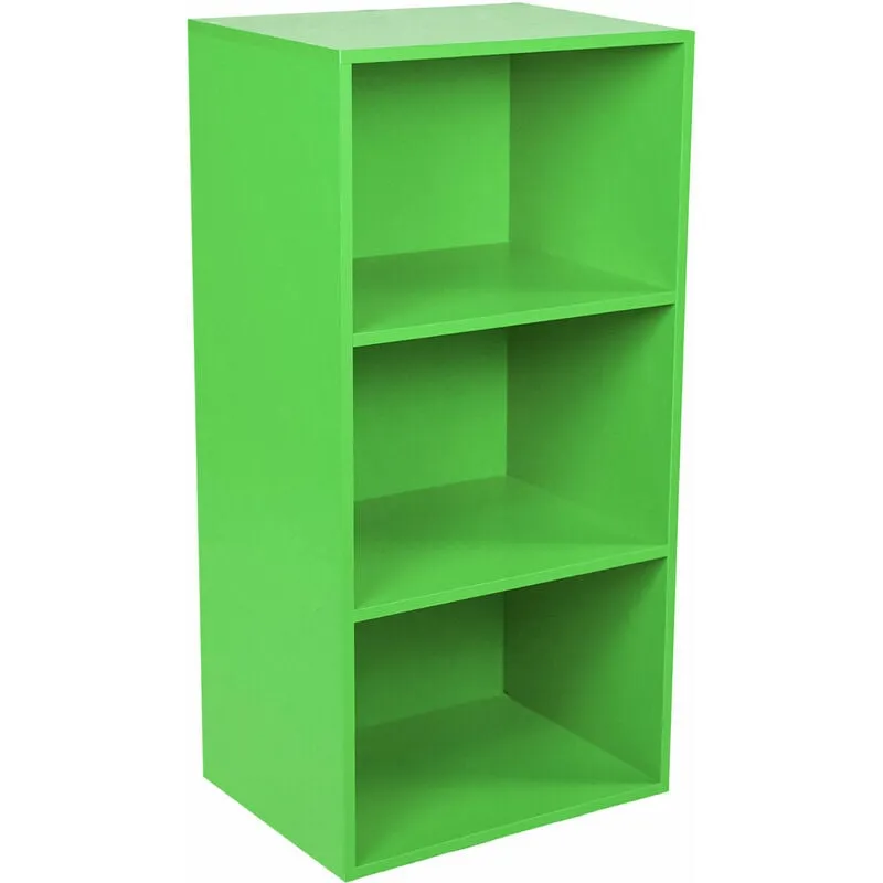 Giordanoshop - Libreria Modulare 3 Ripiani 40x29,5x80 cm in Pannello Truciolare Verde