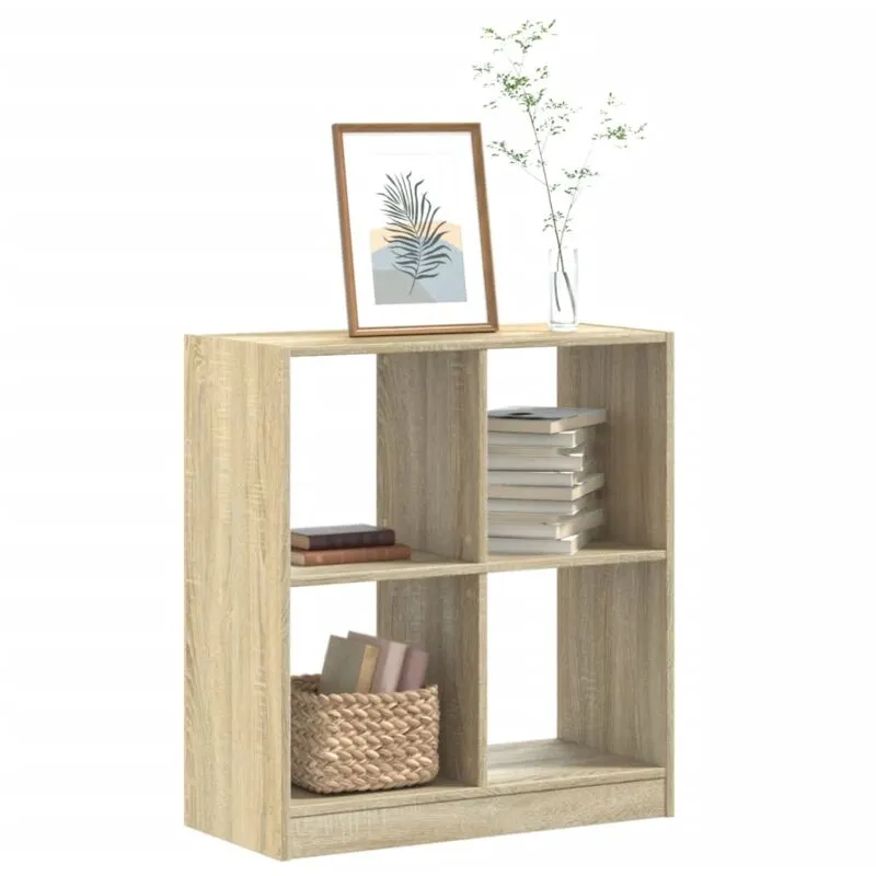 Libreria Rovere Sonoma 68,5x32x75 cm in Legno Multistrato - Vidaxl