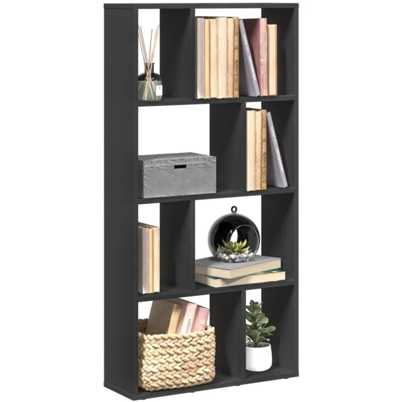 Vidaxl - Libreria Nera 60x20x120 cm in Truciolato Nero