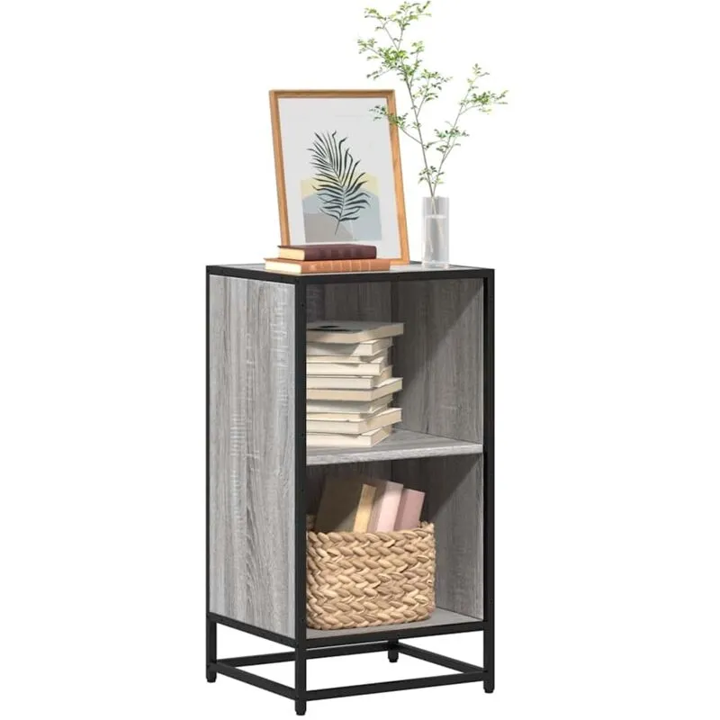 Libreria Grigio Sonoma 40x35x76 cm in Legno Multistrato - Vidaxl