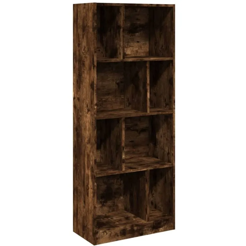 Libreria Rovere Fumo 57x28,5x141 cm in Legno Multistrato Vidaxl Marrone