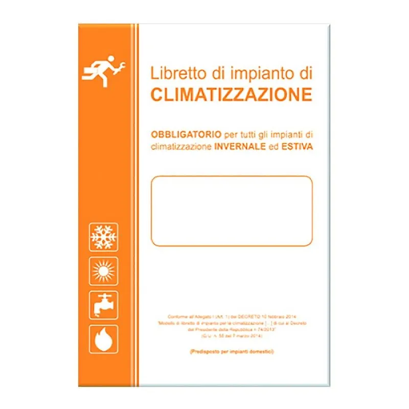 Libretto impianto domestico climatizzazione invernale/estiva solo regione Emilia Romagna