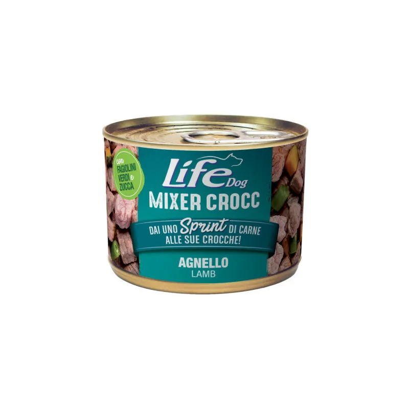 Life Mixer Crocc per Cani da 150 gr Agnello con Fagiolini e Zucca