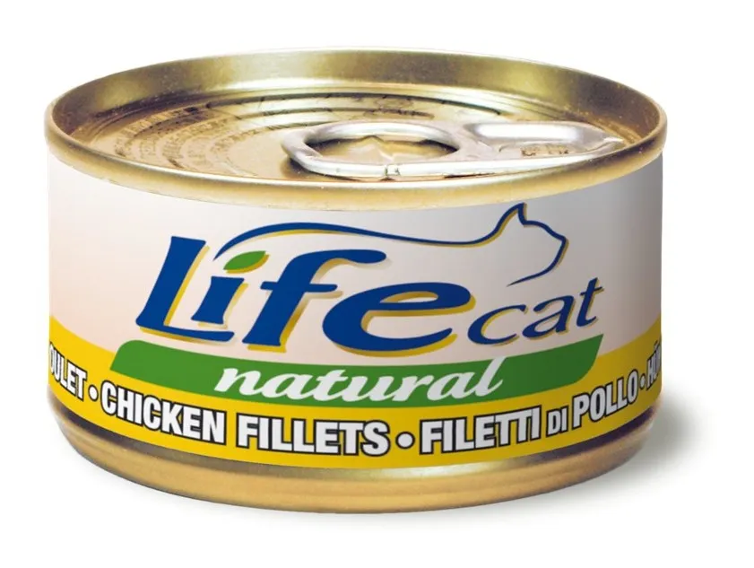 Cat Natural per Gatto in Scatoletta da 85 gr Filetti di Pollo - 