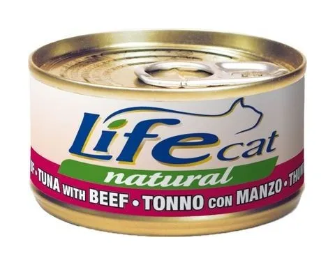 Cat Natural per Gatto in Scatoletta da 85 gr Tonnetto con Manzo - 