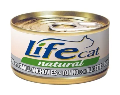 Cat Natural per Gatto in Scatoletta da 85 gr Tonno e Alicette - 