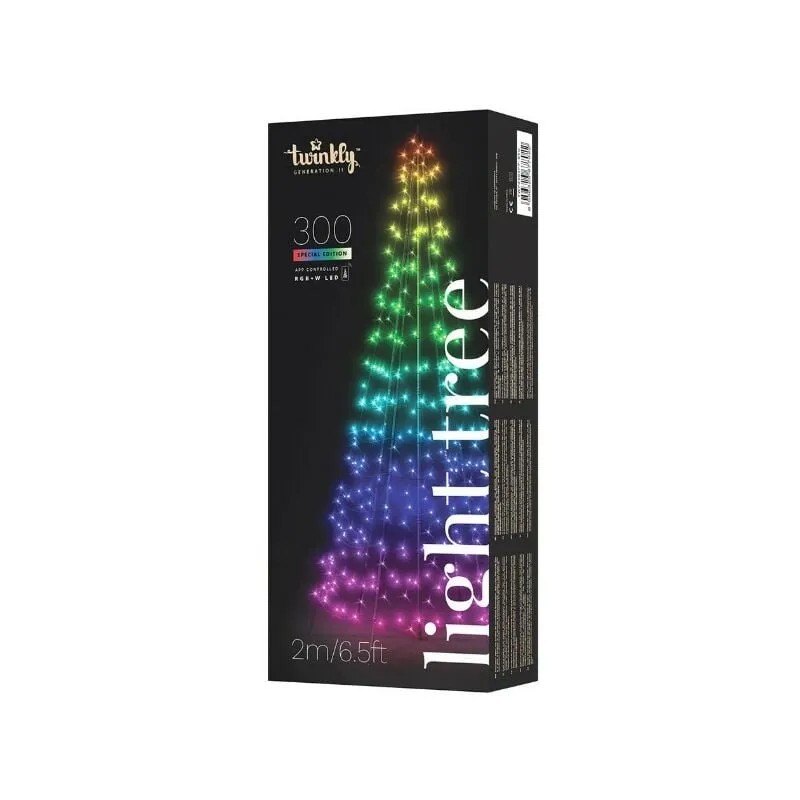 Light Tree Albero luminoso Smart con 300 led rgbw da Esterno, 2 metri, Controllabile via App - Twinkly