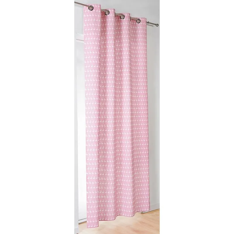 471/60/49887/377FR – Tenda a occhielli poliestere rosa 145 x 240 cm - Linder