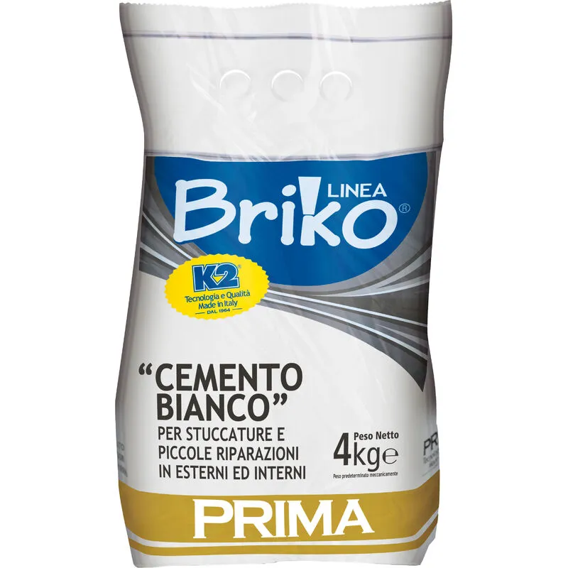 Ferramenta1.com - linea briko cemento bianco da kg. 4. Prezzo per 1 pezzo.