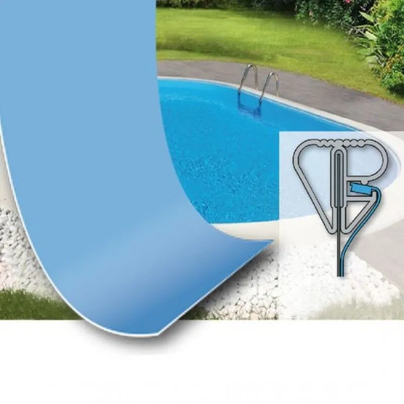 San Marco - Liner per piscina interrata ovale 1100 x 550 h150 cm Blu 1,00 mm