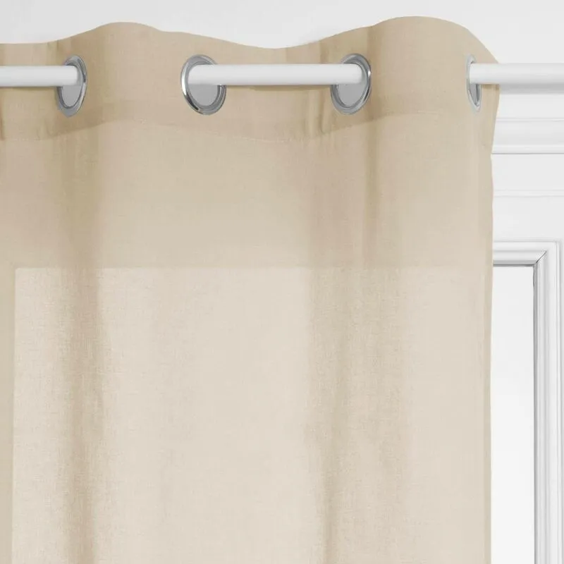 Ana beige velato 140x240cm - puro, lino, poliestere, dimensioni 140x240 cm Atmosphera créateur d'intérieur - Beige